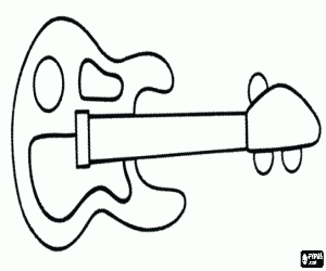Electric guitar coloring page
