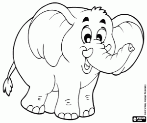 Elephant coloring page