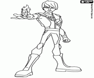 Eli and Burpy, Slugterra coloring page