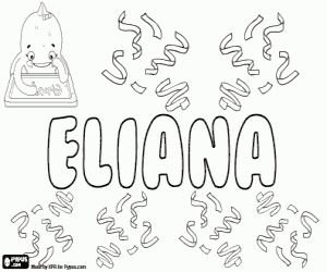 Eliana, name for girl coloring page
