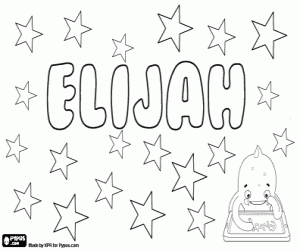 Elijah, name of biblical tradition coloring page