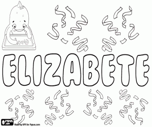 Elizabete, name of Hebrew origin coloring page