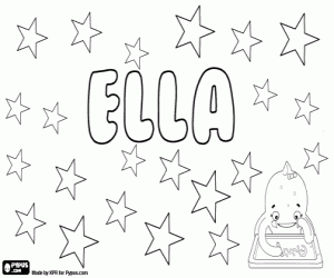 Ella, english name for girl coloring page