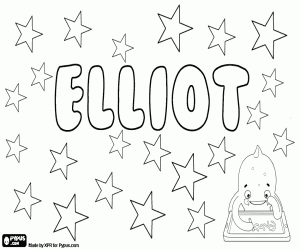 Elliot, Scottish name coloring page
