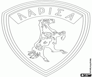 Emblem of AE Larissa coloring page