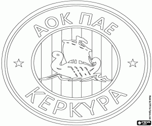 Emblem of AOK Kerkyra coloring page