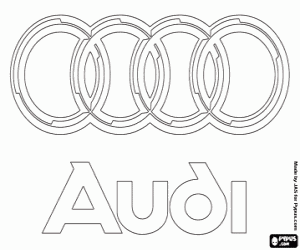 Emblem of the Audi brand coloring page