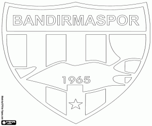 Emblem of Bandırmaspor coloring page