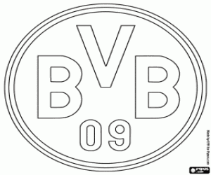 Emblem of Borussia Dortmund coloring page