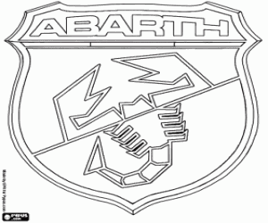 Emblem of the brand Abarth coloring page