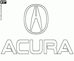 Emblem of the brand Acura coloring page