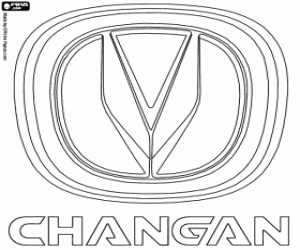 Emblem of the brand Changan coloring page