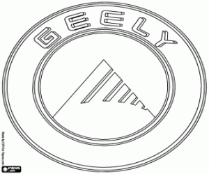 Emblem of the brand Geely coloring page