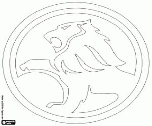 Emblem of the brand Holden coloring page