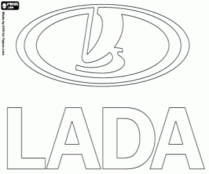 Emblem of the brand Lada coloring page