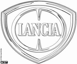 Emblem of the brand Lancia coloring page