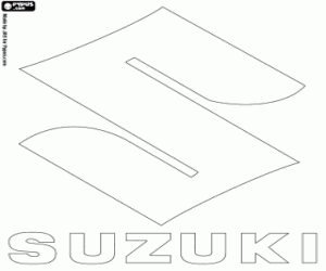 Emblem of the brand Suzuki coloring page