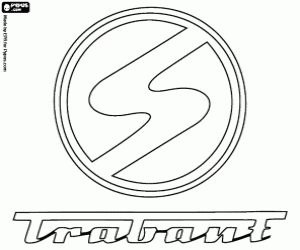 Emblem of the brand Trabant coloring page