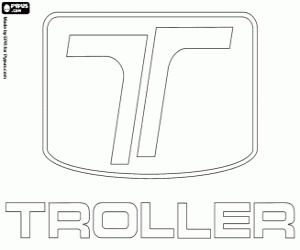Emblem of the brand Troller coloring page