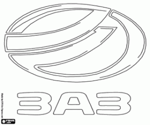 Emblem of the brand ZAZ coloring page
