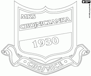 Emblem of Chojniczanka Chojnice coloring page