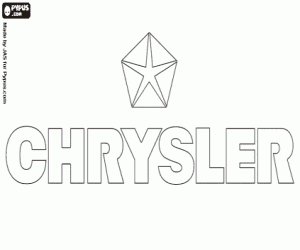 Emblem of the Chrysler brand coloring page