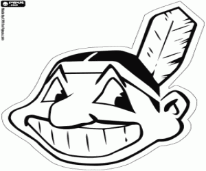 Emblem of Cleveland Indians coloring page