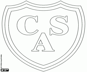 Emblem of Club Atlético Sarmiento coloring page