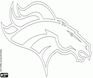 Emblem of Denver Broncos coloring page