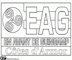Emblem of EA Guingamp coloring page