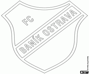 Emblem of FC Baník Ostrava coloring page