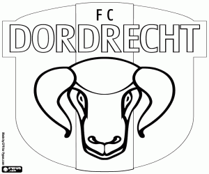 Emblem of FC Dordrecht coloring page