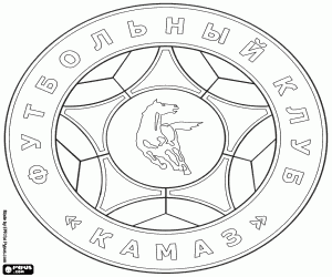 Emblem of FC Kamaz coloring page