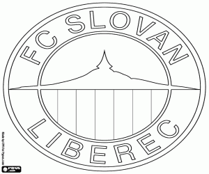 Emblem of FC Slovan Liberec coloring page