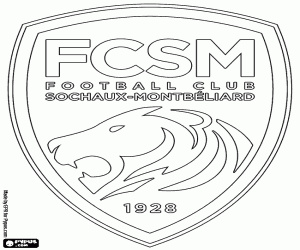 Emblem of FC Sochaux coloring page