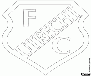 Emblem of FC Utrecht coloring page
