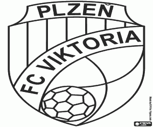 Emblem of FC Viktoria Plzeň coloring page
