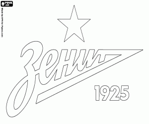 Emblem of FC Zenit coloring page