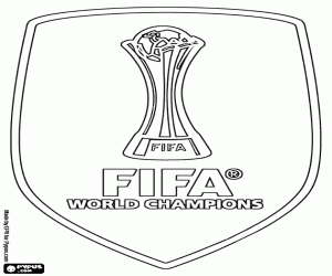 Emblem of FIFA World Champions coloring page
