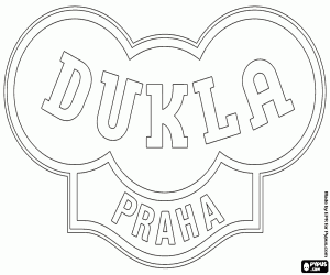 Emblem of FK Dukla Prague coloring page