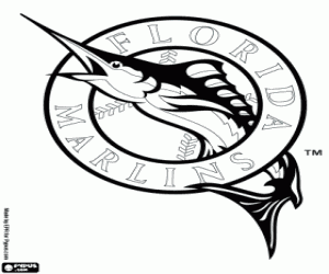 Emblem of Florida Marlins coloring page