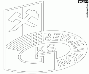 Emblem of GKS Bełchatów coloring page