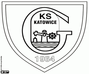 Emblem of GKS Katowice coloring page