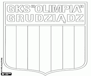Emblem of GKS Olimpia Grudziądz coloring page