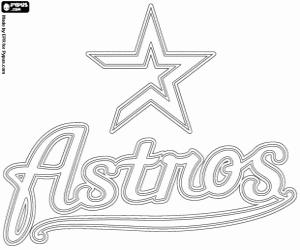Emblem of Houston Astros coloring page