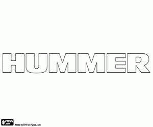 Emblem of the Hummer brand coloring page