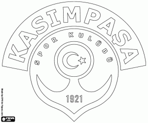 Emblem of Kasımpaşa SK coloring page