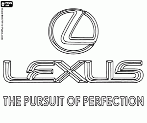 Emblem of the Lexus brand coloring page