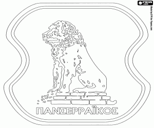 Emblem of MGS Panserraikos coloring page