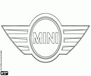 Emblem of the Mini brand coloring page